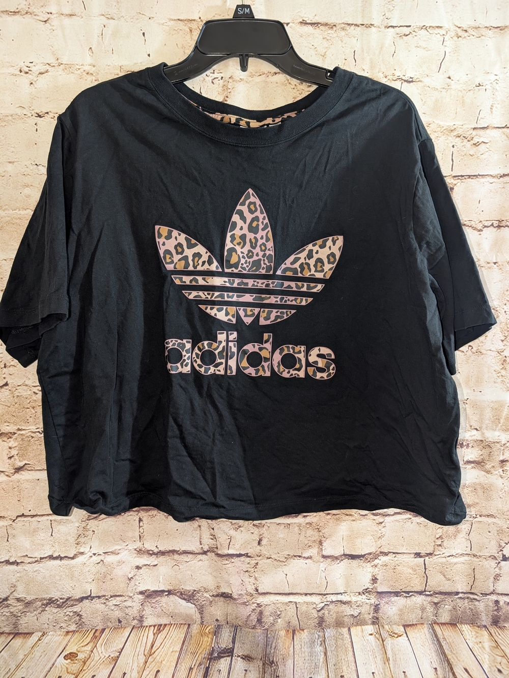 Adidas crop top 2x animal print